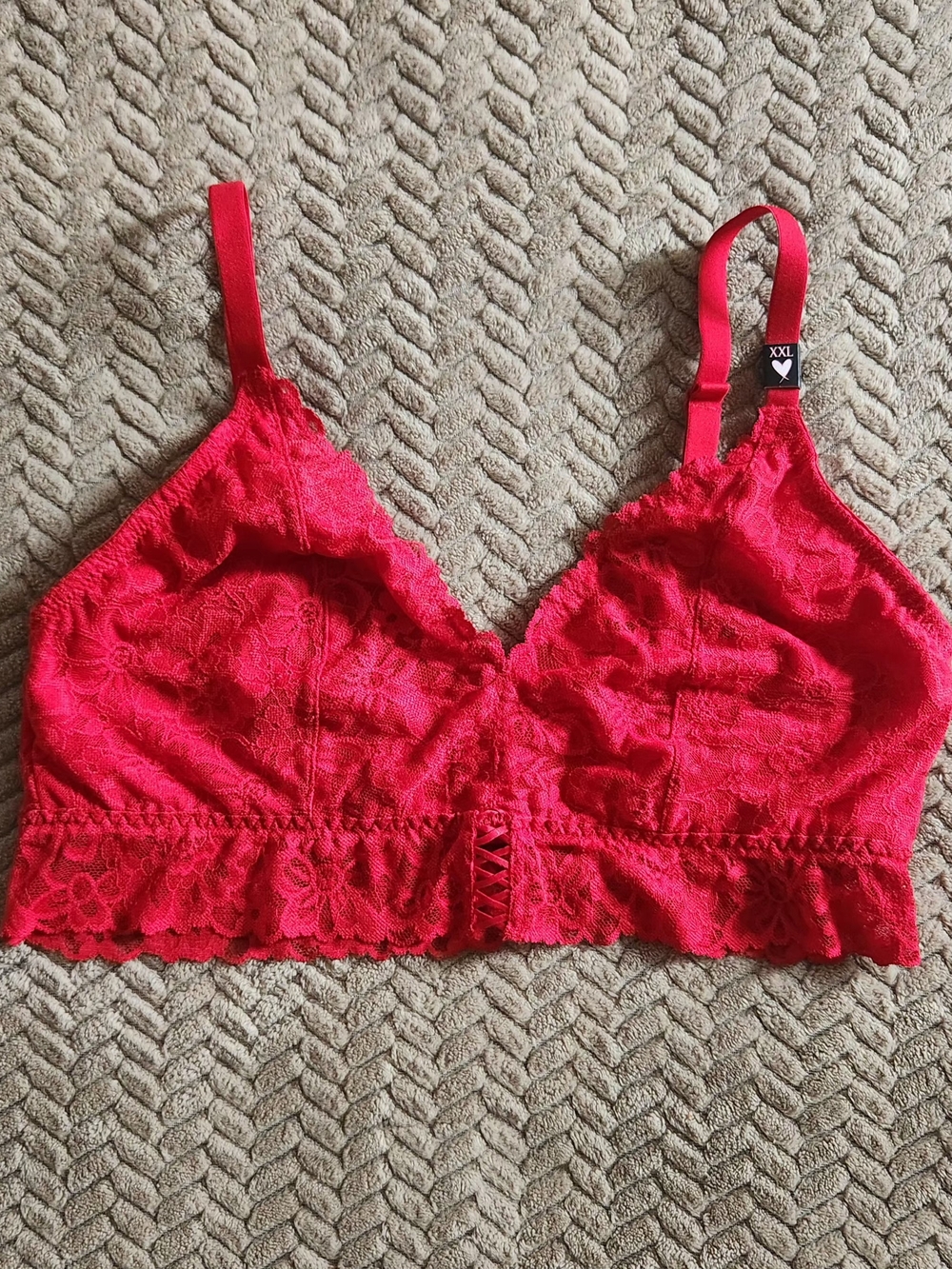 Victoria's Secret Red Lace Bralette Size Xxl